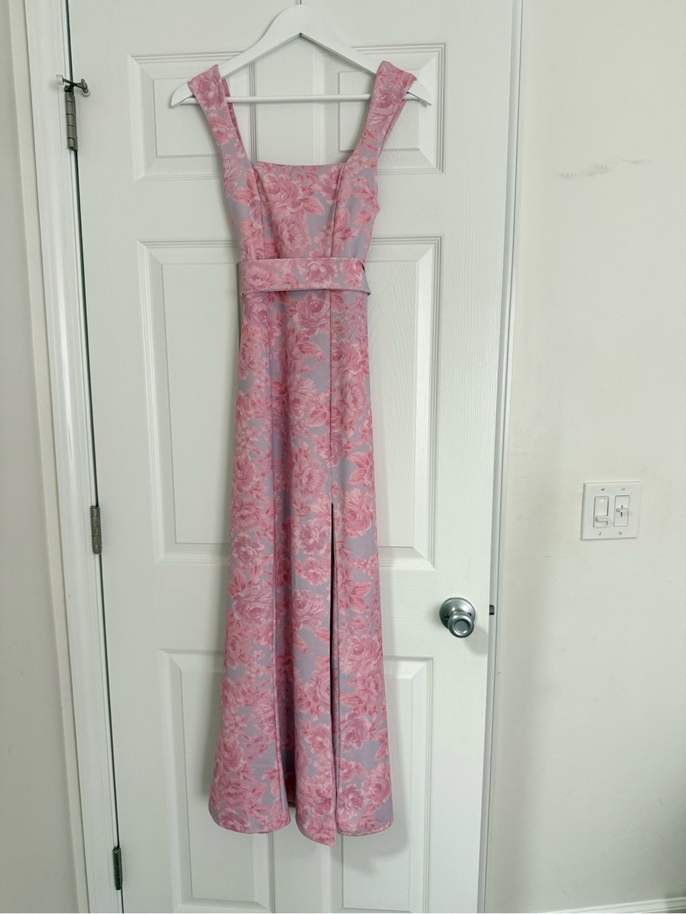 Show Me Your MuMu Pink Floral Jacquard Maxi Dress